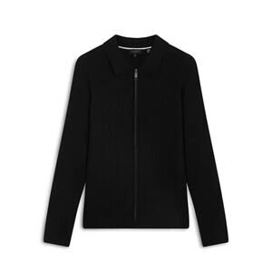 Ted Baker Mens Full Zip Collared Fenrys Sweater Waffle Stitch